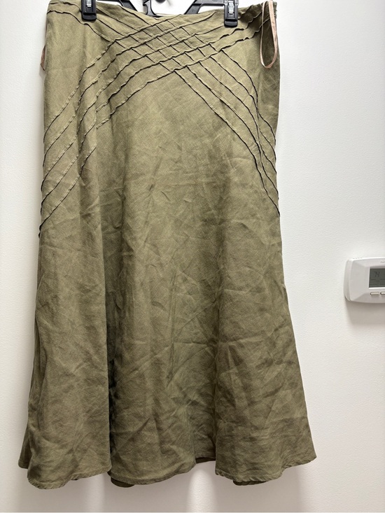 Edward Dresses & Skirts - Edward Vintage Maxi A-Line Linen Fully Lined Flare Side Zip Skirt Womens Sz 14